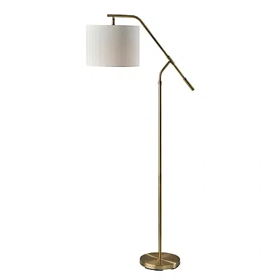 Kirkland's Antique Brass Contemporary Tyler Floor Lamp In Gold