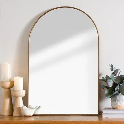 Kirkland's Antique Brass Nouveau Linear Arch Mirror In Gold