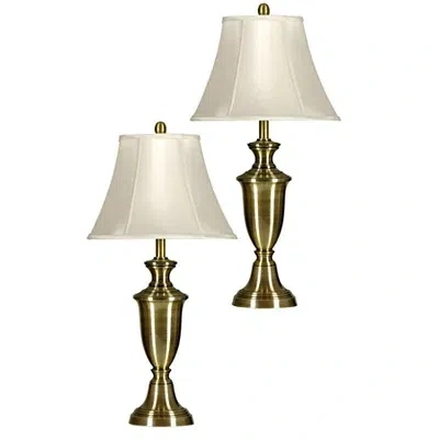 Kirkland's Antique Brass Table Lamp In White
