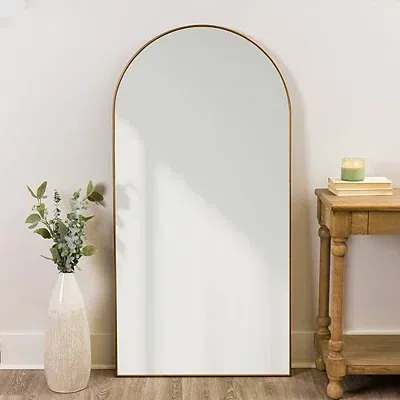 Kirkland's Antique Bronze Arched Corner Leaner Mirror In Brown