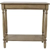 Kirkland's Antique Brown Rectangular Console Table In Brown