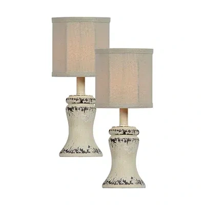 Kirkland's Antique Cream Bella Mini Lamps In White