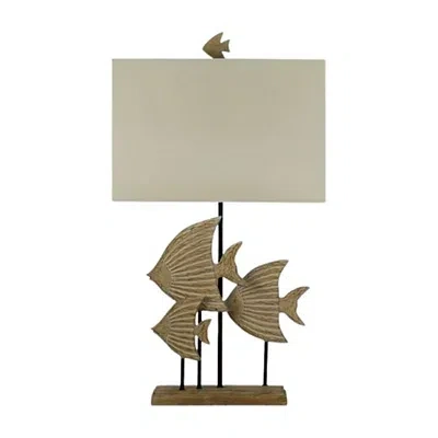 Kirkland's Antique Fish Trio Table Lamp In Multi
