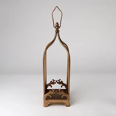 Kirkland's Antique Gold Baroque Square Lantern In Multi