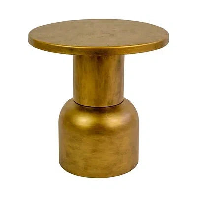 Kirkland's Antique Gold Barrel Frame Accent Table