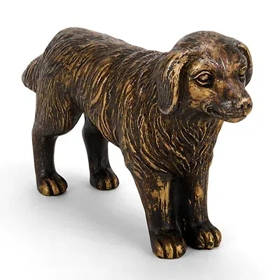 Kirkland's Antique Gold Dog Figurine In Brown