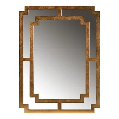 Kirkland's Antique Gold Geometric Overlay Wall Mirror