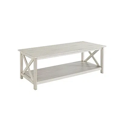 Kirkland's Antique Whitewashed Wood Coffee Table