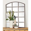 Kirkland's Arched Windowpane Wall Mirror In Gray
