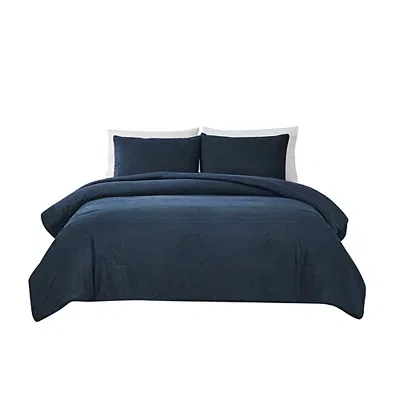 Kirkland's Arden Corduroy 3 Piece Full/queen Comforter Set In Blue