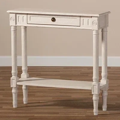 Kirkland's Arielle Whitewash Farmhouse Console Table