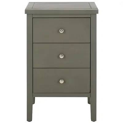 Kirkland's Ash Gray Wood 3-drawer Denise End Table In Green