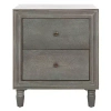 Kirkland's Ash Gray Wood Polly 2-drawer End Table In Gray