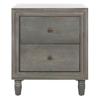 Kirkland's Ash Gray Wood Polly 2-drawer End Table