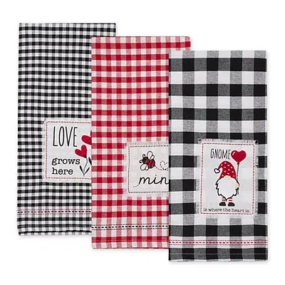 Kirkland's Assorted Plaid Valentines Dish Towels In Multi