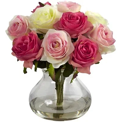 Kirkland's Assorted Roses In Vase Arrangement In Multi