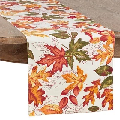 Kirkland's Autumn Foliage Outline Harvest Table Runner In Multi
