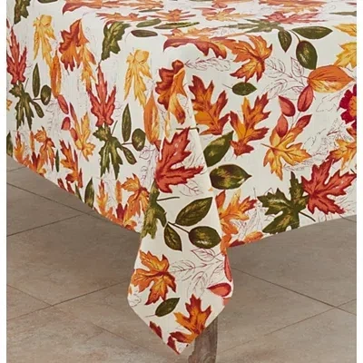 Kirkland's Autumn Foliage Outline Square Harvest Table Cloth In Multi