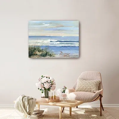 Kirkland's Beach Combers Coastal Canvas Wall Art In Blue