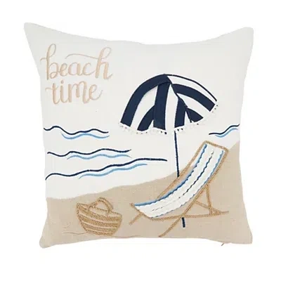 Kirkland's Beachy Daydreams Embroidered Throw Pillow In Neutral
