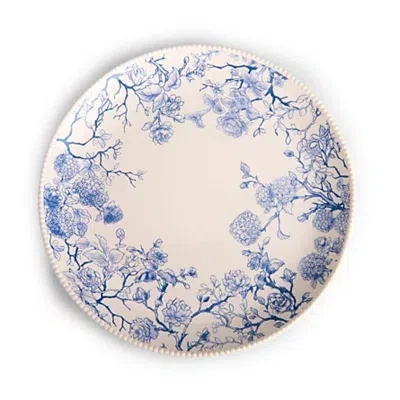 Kirkland's Beaded Blue Toile Salad Plate In Multi