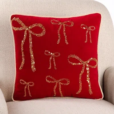 Kirkland's Beaded Bows Pillow In Multi