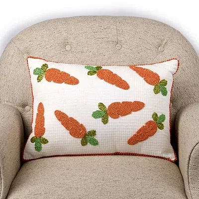 Kirkland's Beaded Carrot Lumbar Pillow In Multi