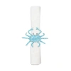 Kirkland's Beaded Crab Napkin Rings In Blue