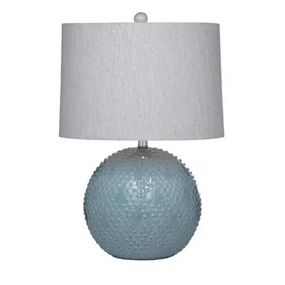 Kirkland's Beaded Globe Table Lamp In Gray