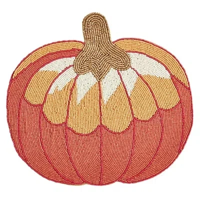 Kirkland's Beaded Pumpkin Harvest Placemats In Multi