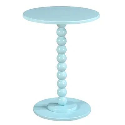Kirkland's Beaded Spindle Accent Table In Blue