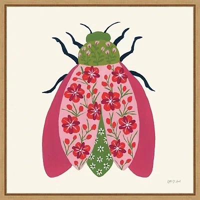 Kirkland's Beetle Framed Canvas Art Print In Multi