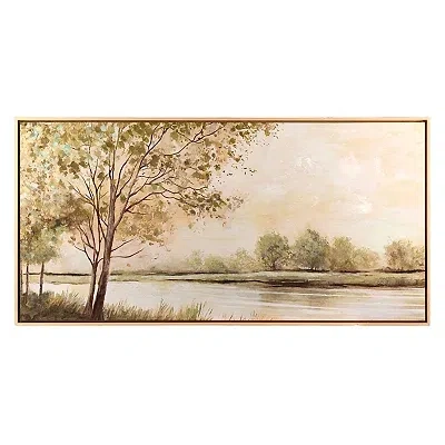 Kirkland's Behind The Trees Framed Canvas Art Print In Neutral