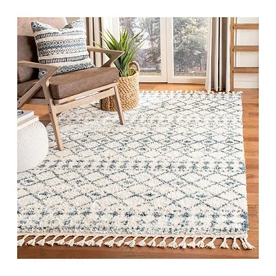 Kirkland's Bergen Weathered Fringe Rug In White