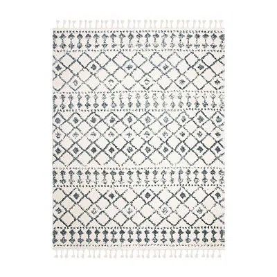 Kirkland's Bergen Weathered Fringe Rug In White