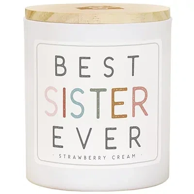 Kirkland's Best Sister Ever Strawberry 2-wick Jar Candle In Multi