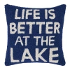 Kirkland's Better At The Lake Hooked Wool Pillow In Multi