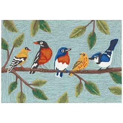 Kirkland's Bird Choir Indoor/outdoor Accent Rug In Multi