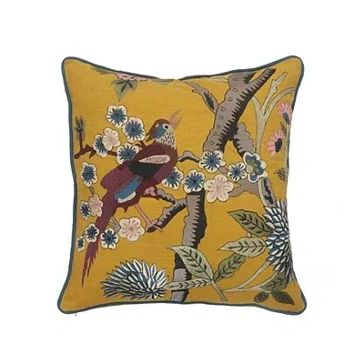 Kirkland's Bird Of Paradise Cotton Pillow In Yellow