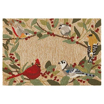 Kirkland's Birds & Berries Indoor/outdoor Rug In Multi