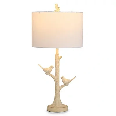Kirkland's Birds On Branch Table Lamp In White