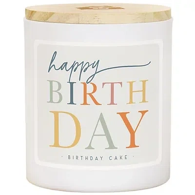 Kirkland's Birthday Cake Happy Jar Candle In White