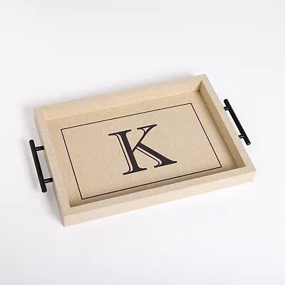 Kirkland's Blair Monogram K Tray In Black