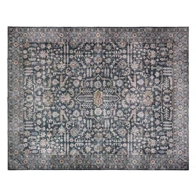Kirkland's Blaire Medallion Washable Area Rug In Blue