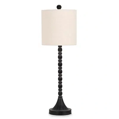 Kirkland's Blake Black Spindle Buffet Lamp In White
