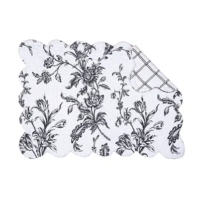 Kirkland's Bleighton Black Floral Placemats In Multi
