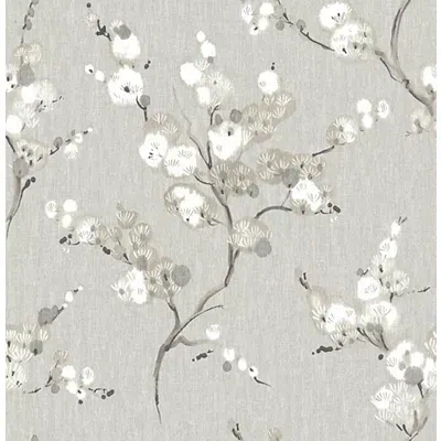 Kirkland's Blossoms Peel & Stick Wallpaper In Gray