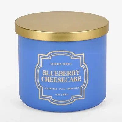 Kirkland's Blueberry Cheesecake Gold Lid 3-wick Jar Candle