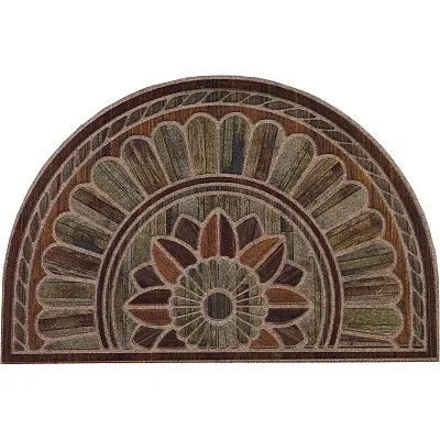 Kirkland's Boardwalk Path Ornamental Entry Slice Doormat In Brown