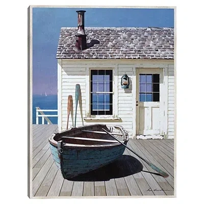Kirkland's Boat On Deck Framed Canvas Art Print In Multi